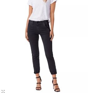 PAIGE Mayslie Jogger Pants in Faded Black with velvet inset NWT size 27